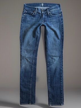 Womens Seven 7 for all mankind Roxanne Jeans size 24 Skinny Blue 7fam Denim Vtg